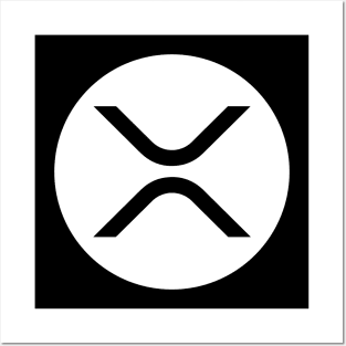 Round XRP Symbol Posters and Art